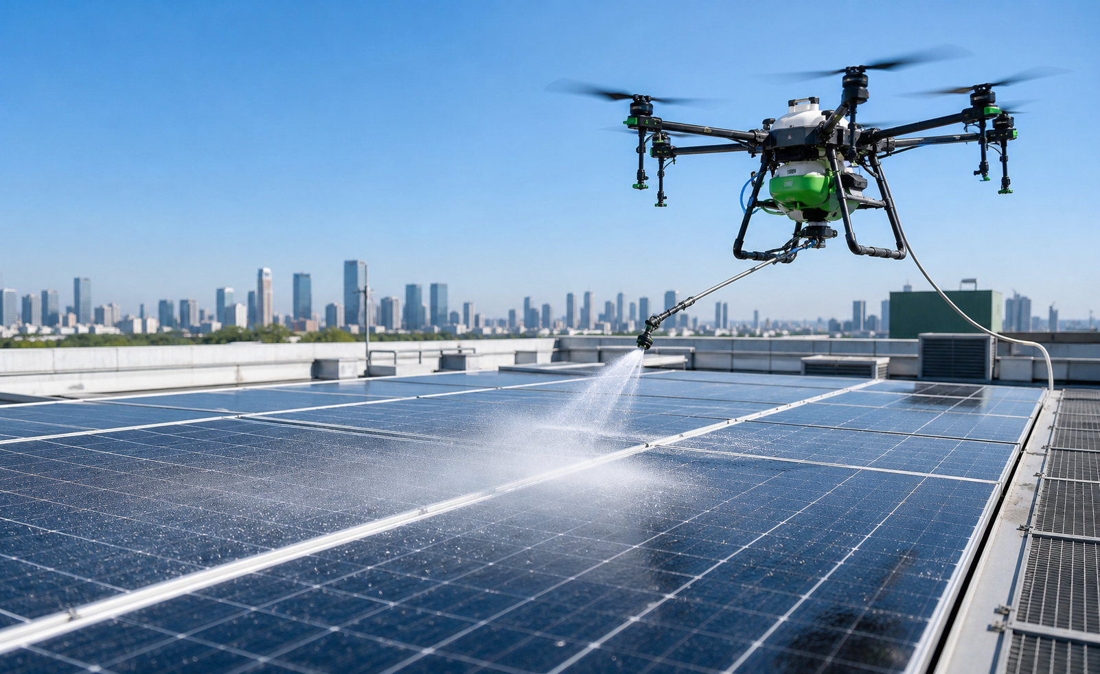 Drone ile çatı ve üst yüzey temizliği
